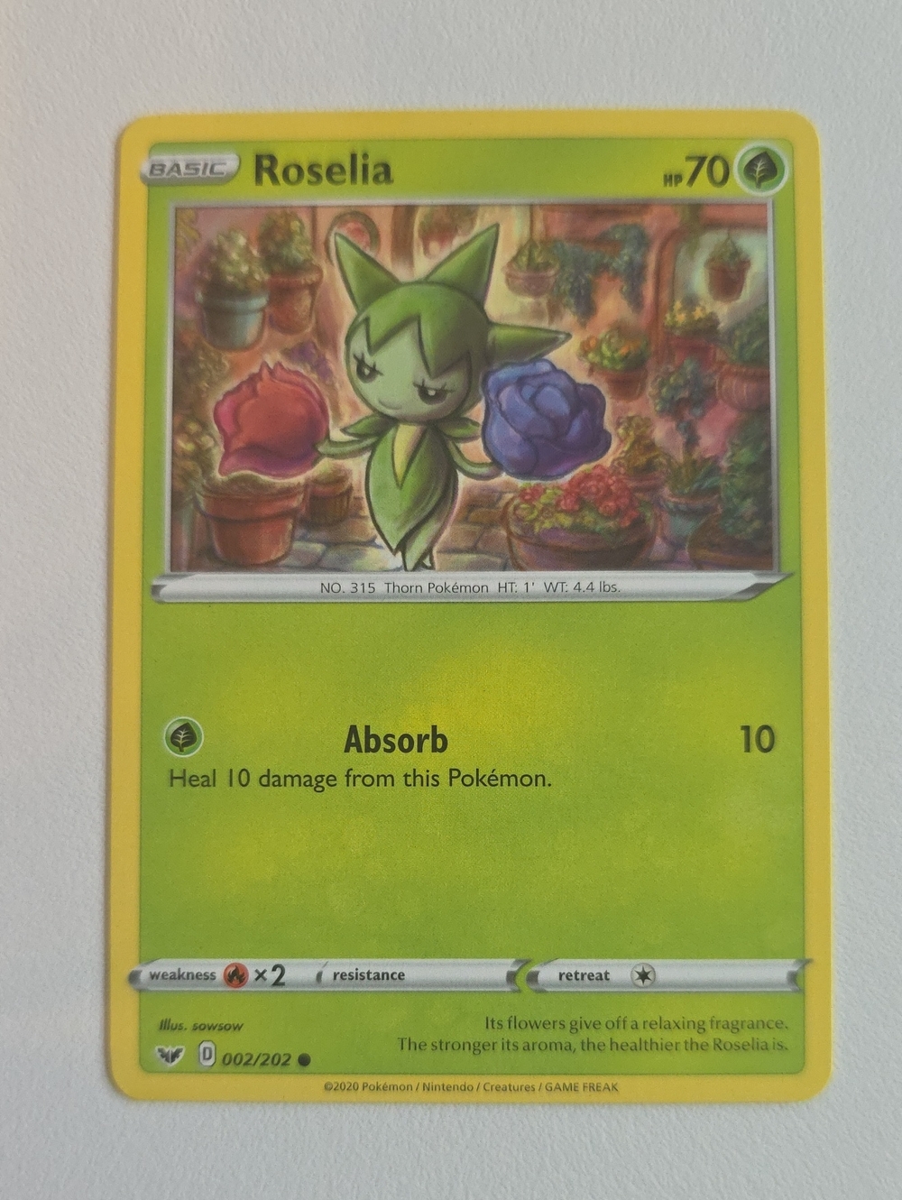Pokemon Roselia Card